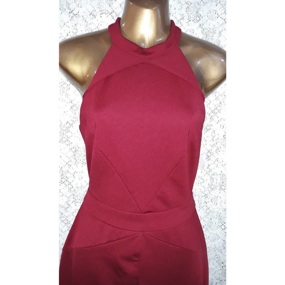 Adelyn Rae Sz S Burgundy Red Cutout Cage Dress - Picture 5 of 8
